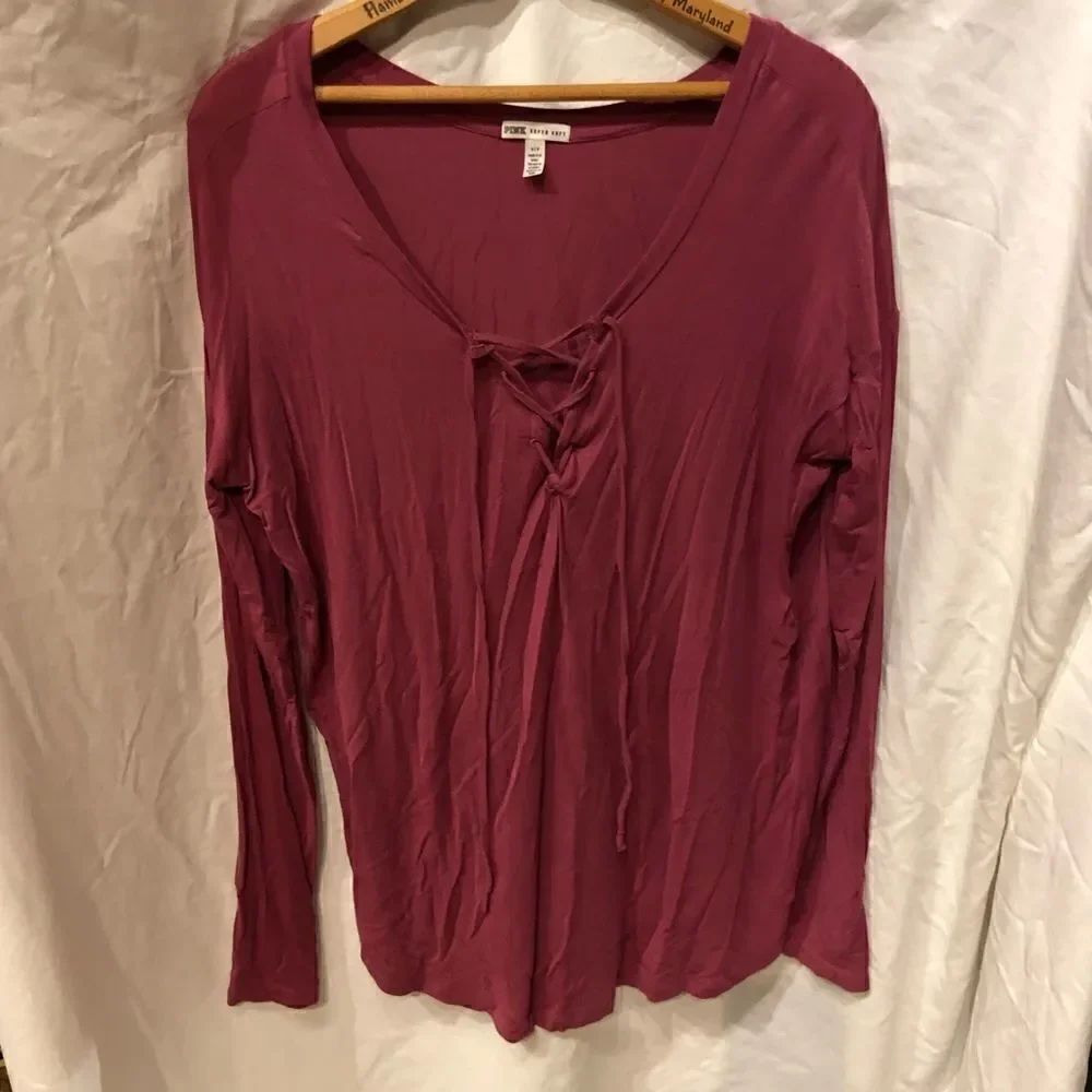 Pink Super soft Blouse Wine color Small